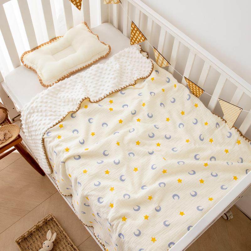 豆豆毯纯棉100*100绉布豆豆安抚被子盖毯新生儿抱被四季午休空调,淘宝优惠券,粉丝福利购,淘宝优惠卷