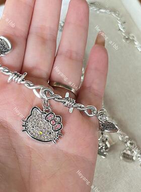 2024新款可爱卡通猫咪项链气质优雅高级感颈链网红配饰学生百搭