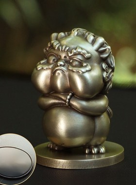 极速全铜貔貅招财手把件男士盘玩f办公室L解压可爱汽车车载装饰小