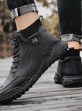 极速New Winter Men'st Boots Thick Plush Warm Men's S