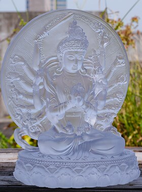 极速真琉璃准e提佛母像藏传密宗家居供奉佛像佛堂装饰佛具用品桌