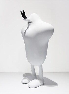 极速北欧现代简约鼻尖p上的鸟儿雕塑摆件装饰品售楼处玄关家居人