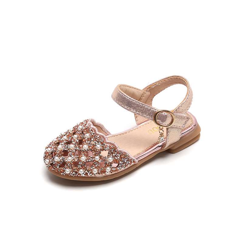 新品Summer girls princess sandals sequined rhinestones girls