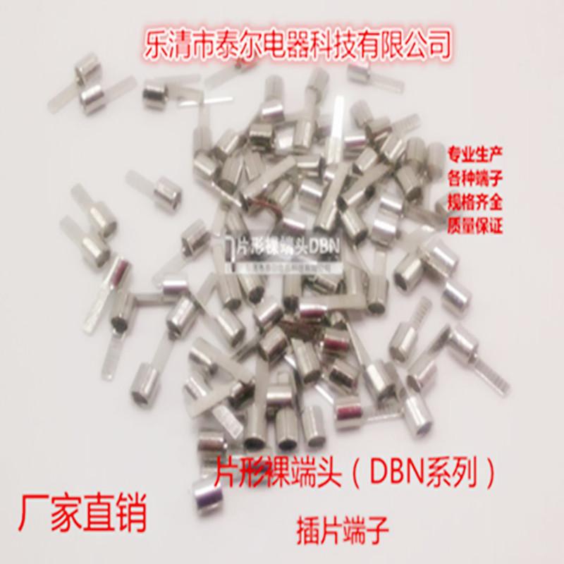 DBN1.25-18 片形裸端头 片形冷压接线端子 铜线耳 冷压插片线耳 - 图0