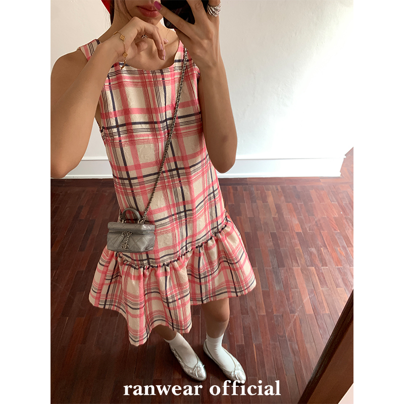 Ranwear独家 万众期待vintage收藏娃娃裙女夏季收腰显瘦a字连衣裙 - 图1