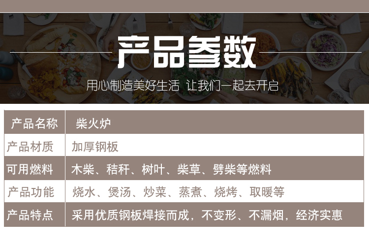 户外柴火炉农村家用取暖炉野餐炉具柴火灶炉烧劈柴炉子家用地锅灶-图3