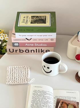 ins假书仿真书装饰书时尚简约粉色文字客厅桌面装饰摆件摄影道具