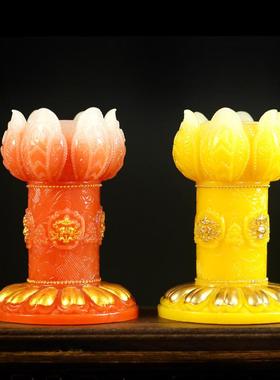 八吉祥金黄色手摇底座仿玉佛像底座莲台莲花座 包邮