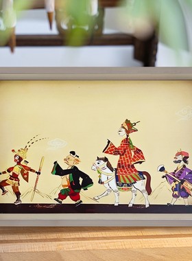 中国非遗皮影戏桌面摆件相