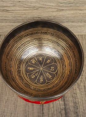 速发尼泊尔颂钵 西藏佛具手工铜罄佛伽冥想佛音钵盂静心瑜音碗 经