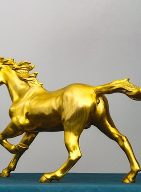 速发品铜马公件招财家居客厅办摆室装饰纯乔迁开业礼品生肖马礼物