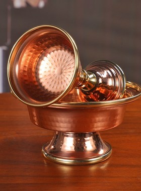 速发尼泊杯红铜供佛尔供奉护佛杯 佛前供水杯供法杯 家用供酒杯圣