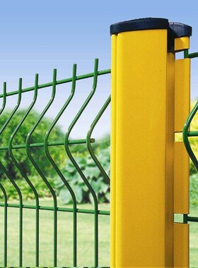 宁波小区绿化桃型立柱防护栏网高速公路折弯围墙铁丝养殖隔离围栏