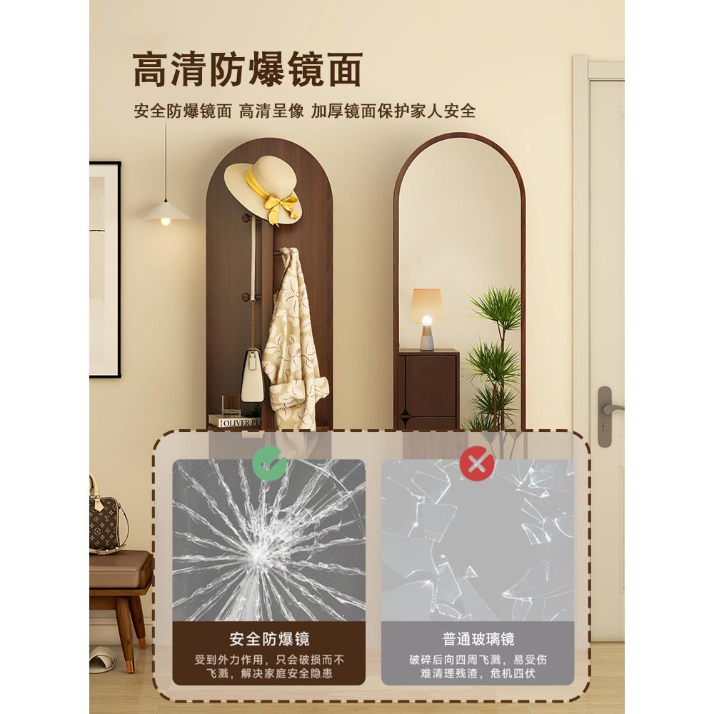 德国可旋转穿衣镜家用全身落地镜卧室衣帽架镜子一体试衣镜可移动 - 图3