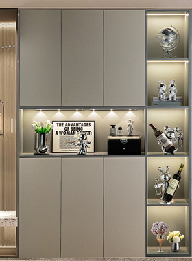 速发餐档酒柜装饰品摆件红酒架高边柜玄关艺约花创意工简摆设