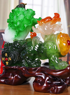 速发财貅摆件招室聚财 皮丘玉白菜工艺品店铺办公貔收银台摆设