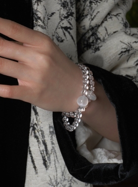 天然白水晶跑环及简全净体好运