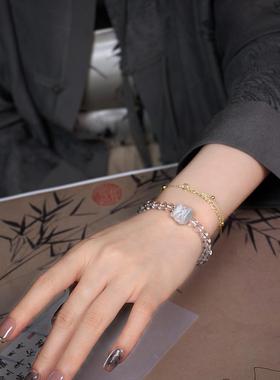 醒狮转运手串巴西天然白水晶12A级全净体收藏级单圈手链女带跑环