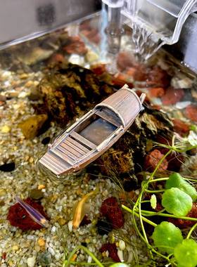 小船摆件 可浮水古法鱼缸玻璃缸水族流水中国风古风禅意装饰彩绘