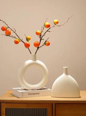 野柿子彷真花果树枝假花装饰柿柿如意摆件过年插花摆放落地室内