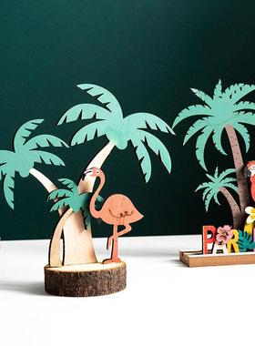 北欧创意桌面热带植物小树摆件超市美陈装饰品房间电视柜陈列道具