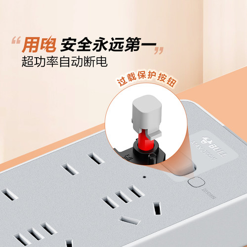 公牛插座正品官方旗舰店插板usb排插公牛插排多插位插线板拖线板 - 图0