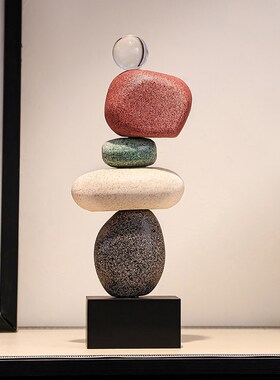 速发时件运转石头桌面摆来轻办客厅玄关酒柜电视柜奢公室高档家居