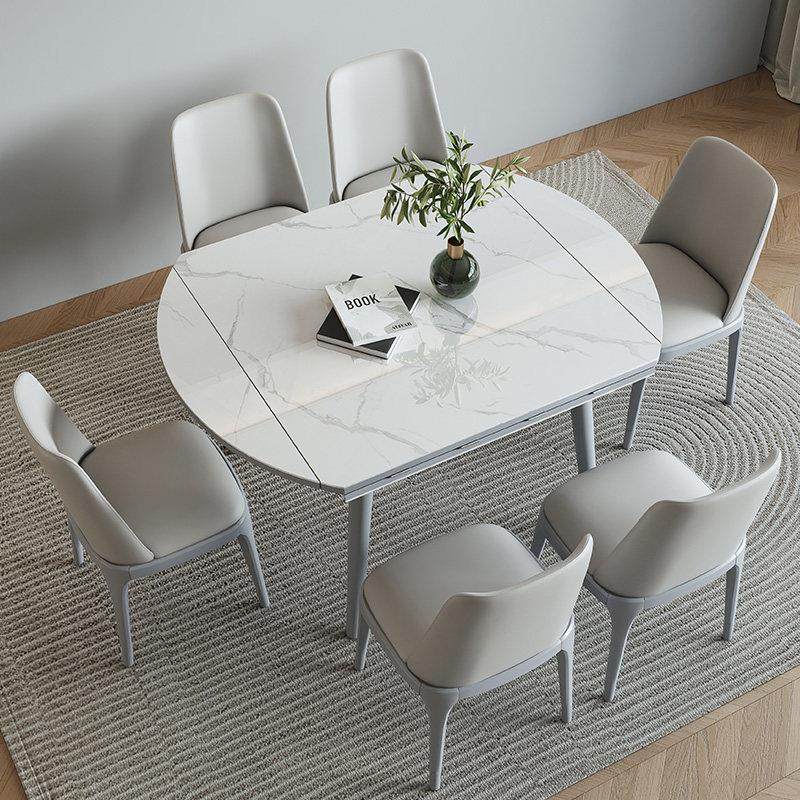 轻奢折叠正方形餐桌多功能电磁炉岩板大小户型方变圆餐桌椅组合,淘宝优惠券,粉丝福利购,淘宝优惠卷