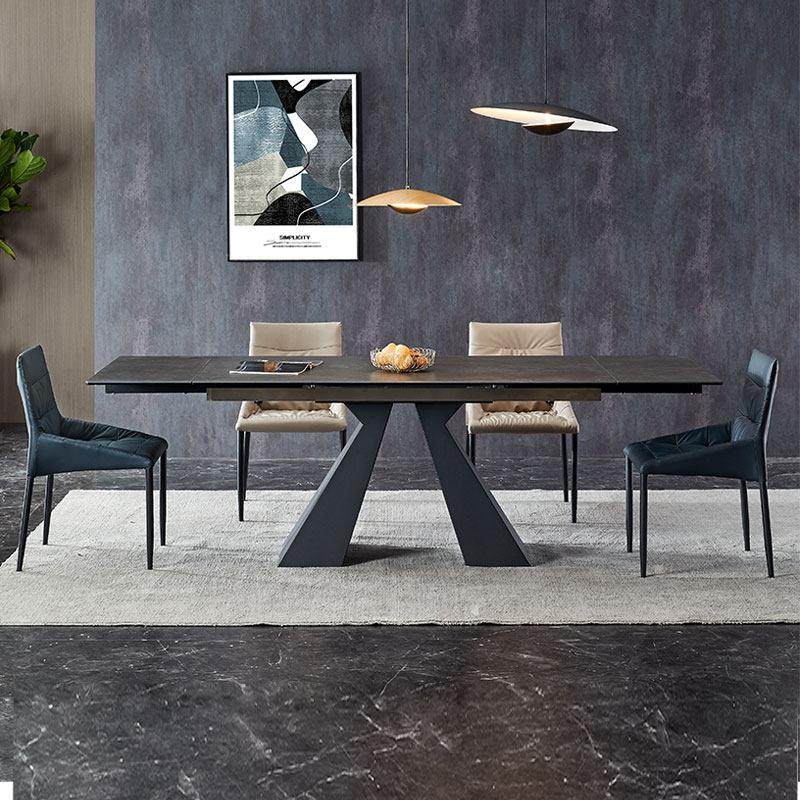 意式进口岩板餐桌伸缩现代简约轻奢家用小户型电磁炉亮光餐桌椅,淘宝优惠券,粉丝福利购,淘宝优惠卷