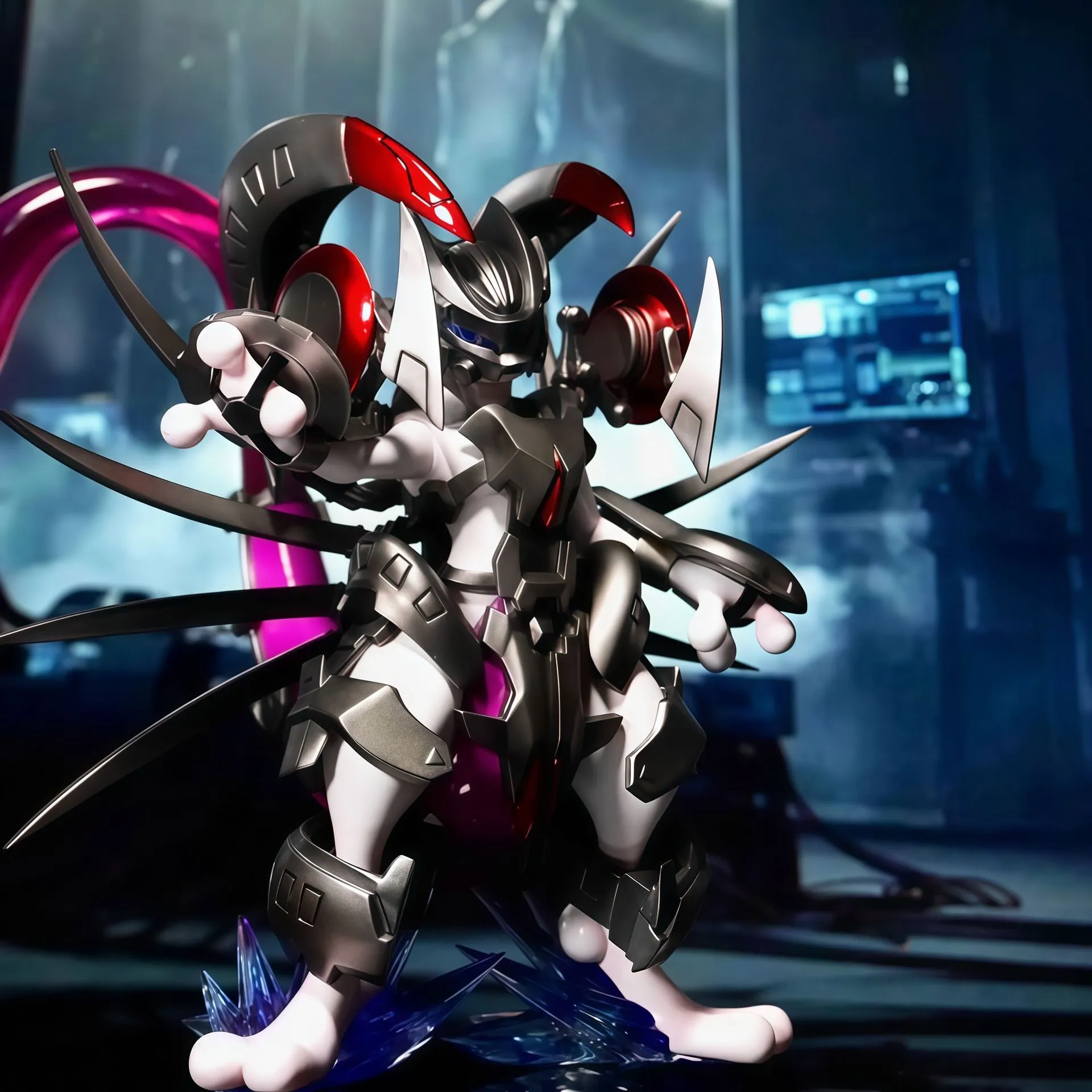 Dragon Nest Armor Mewtwo Doll Figure BKM Pet Elf Two-dimensional Animation Peripheral Desktop Case Ornament