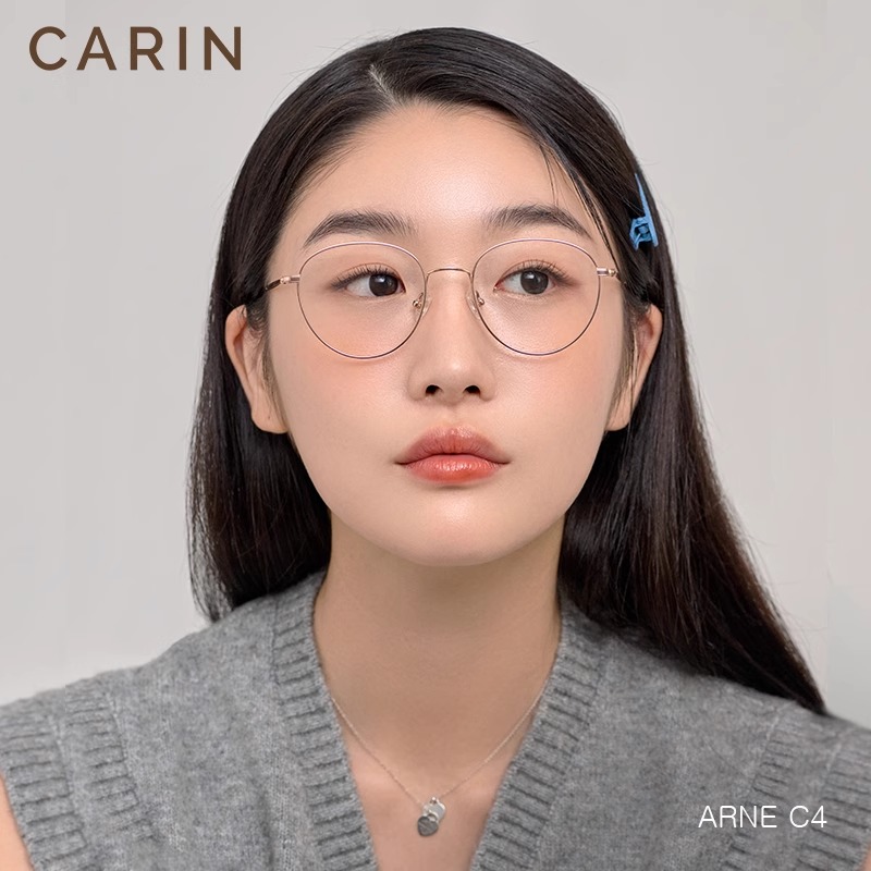 CARIN眼镜Arne【周深刘宇宁同款】超轻纯钛近视框男女方圆脸显小 - 图2