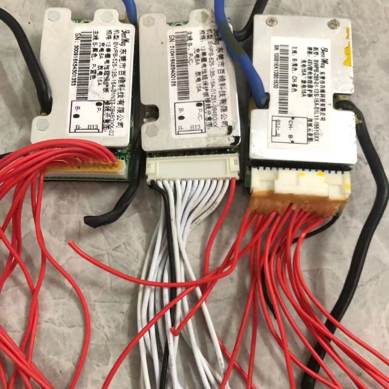 拆机百维 48V13串 15A 三元锂同口 电动车锂电池组 保护板带排线 - 图2