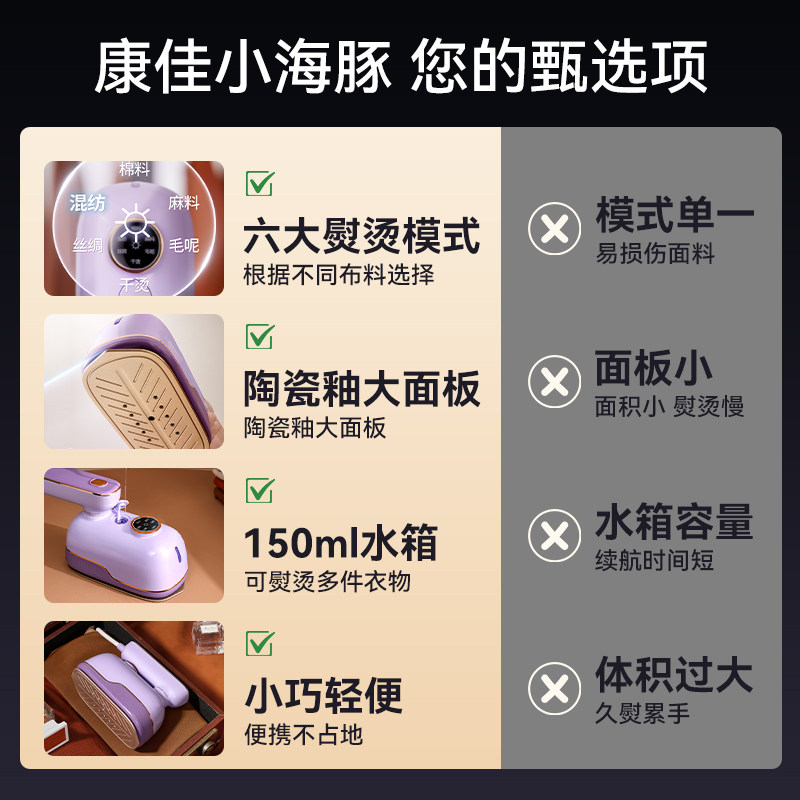 康佳小海豚挂烫机便携式手持新款家用小型熨烫机一体熨斗