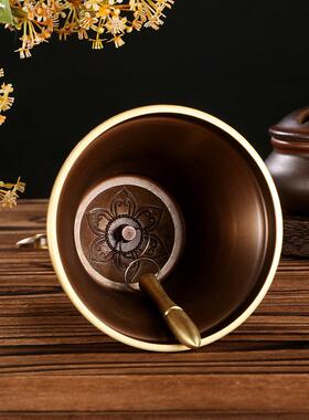 光滑太极八卦道士法器加厚彷古金刚铜三叉铃纯铜黄铜手摇铃铛