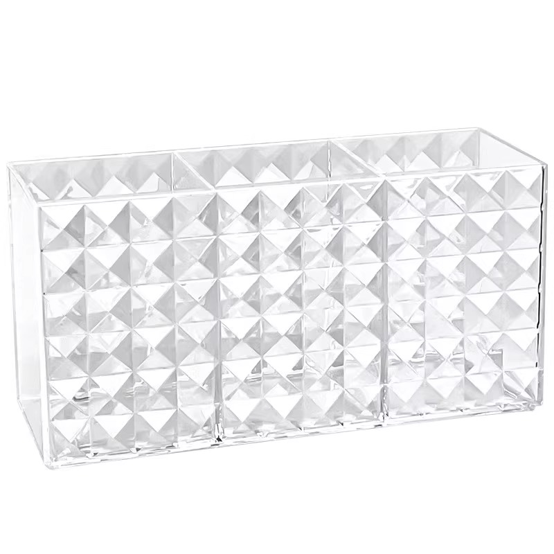 化妆刷筒卧室梳妆台口红眼影眉笔整理透明亚克力镜柜化妆品收纳盒 - 图3