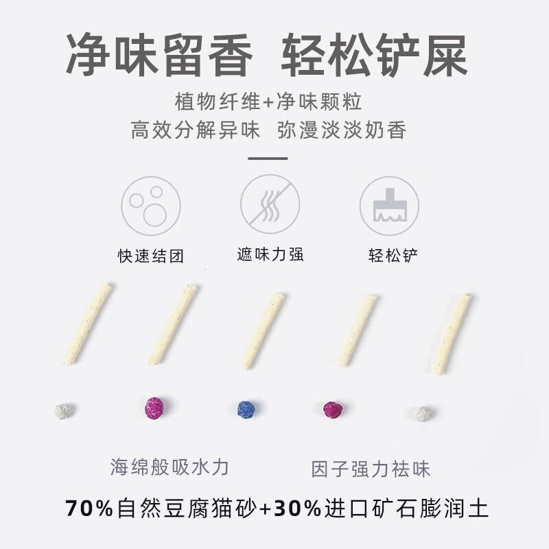 尚宝宠物食品及用品豆腐猫砂幼猫砂除臭几近无尘混合猫沙膨润土 - 图1