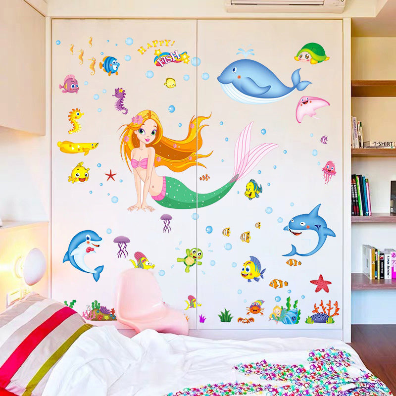 速发衣柜贴纸间子柜门翻新卧室墙壁纸自粘门贴房装饰儿童画柜布置 - 图1