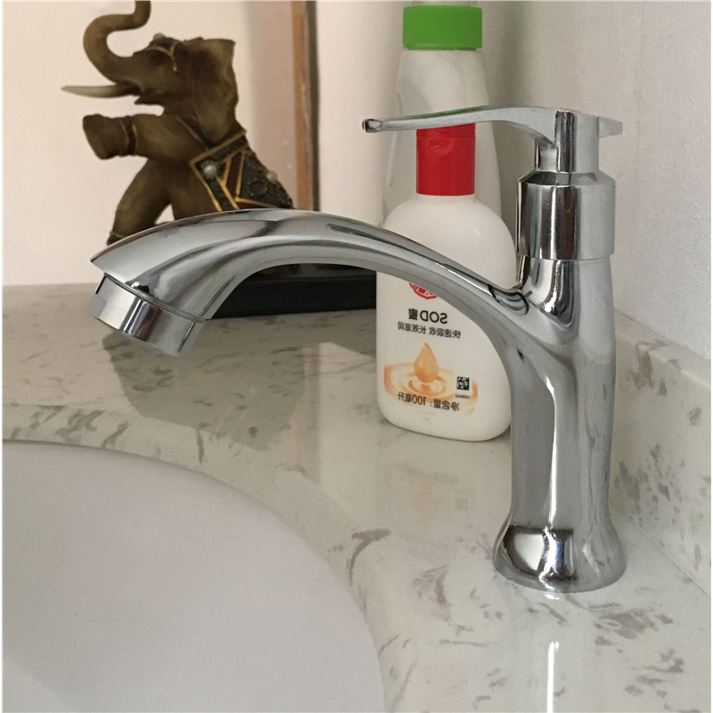 面盆单冷水龙头洗手盆洗脸盆水龙头冷热洗漱台家用卫生间龙头 - 图0