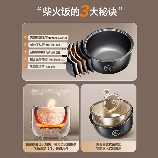 Midea multifunctional rice cooker secondary energy efficiency