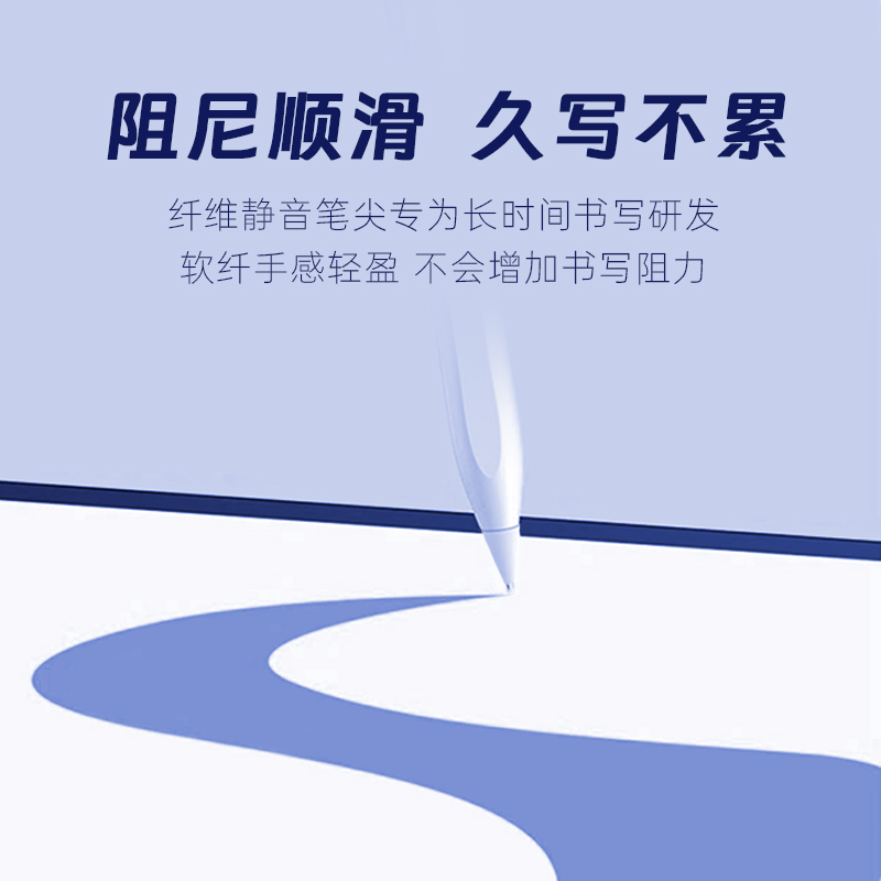 CowraArtizan苹果applepencil纤维笔尖ipencil二代针管替换ipad至臻笔头改造一代静音降噪防滑2B4B阻尼适用于 - 图1