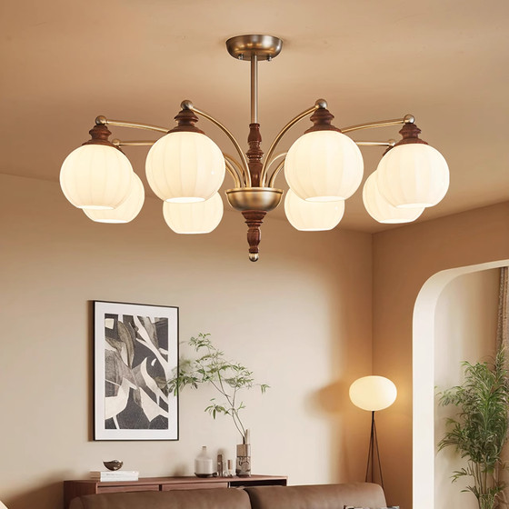 NVC lighting living room chandelier Song Dynasty aesthetic new French restaurant antique style lamps whole house package lighting
