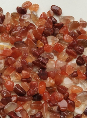 现货天然红水g晶消磁碎石红兔毛水晶石供佛曼扎小颗粒鱼缸花盆造