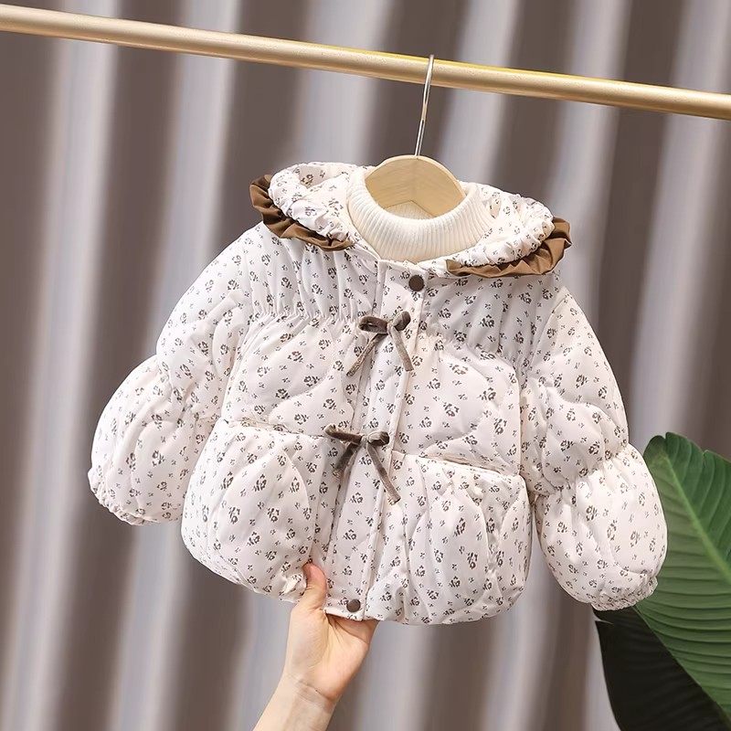 法国女童棉衣外套冬季女宝碎花加绒加厚洋气棉服上衣夹棉保暖棉袄,淘宝优惠券,粉丝福利购,淘宝优惠卷