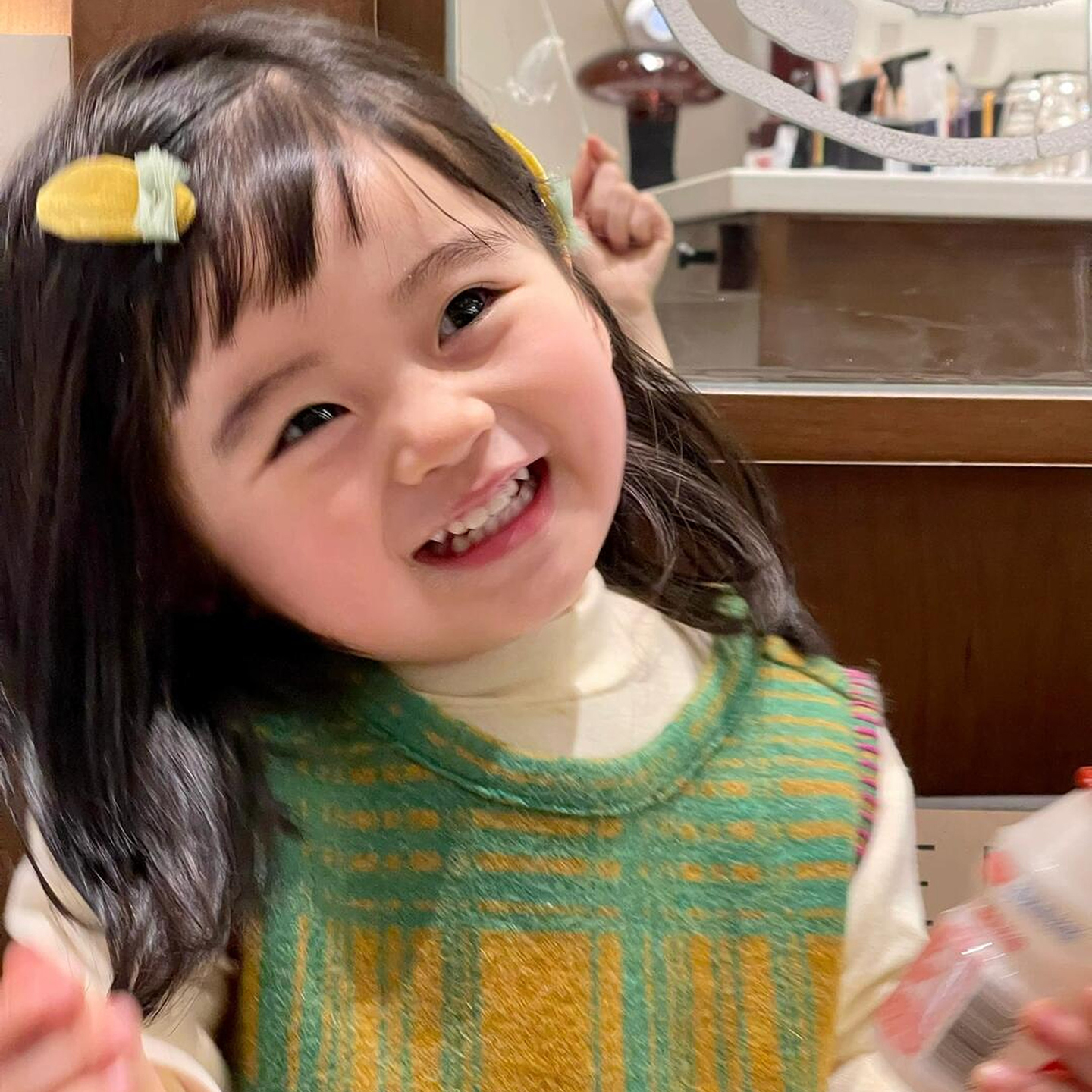 女童冬款毛呢连衣裙2025新款洋气儿童韩版宝宝时尚休闲格纹背心裙 - 图1