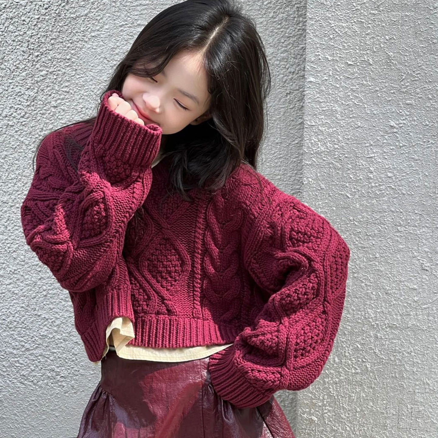 女童针织衫春秋款韩版小女孩时尚百搭长袖毛衣儿童宽松上衣秋季潮 - 图2