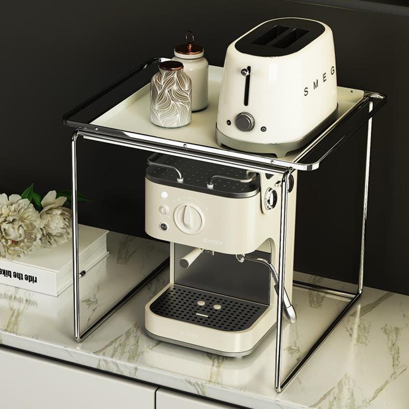 电饭煲置物架厨房电饭锅空气炸锅台面收纳锅具烤箱微波炉家用架子 - 图2