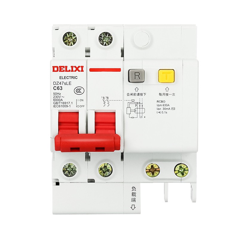德力西空气开关带漏电保护63a家用220v保护器断路器直通空开2p32a - 图2