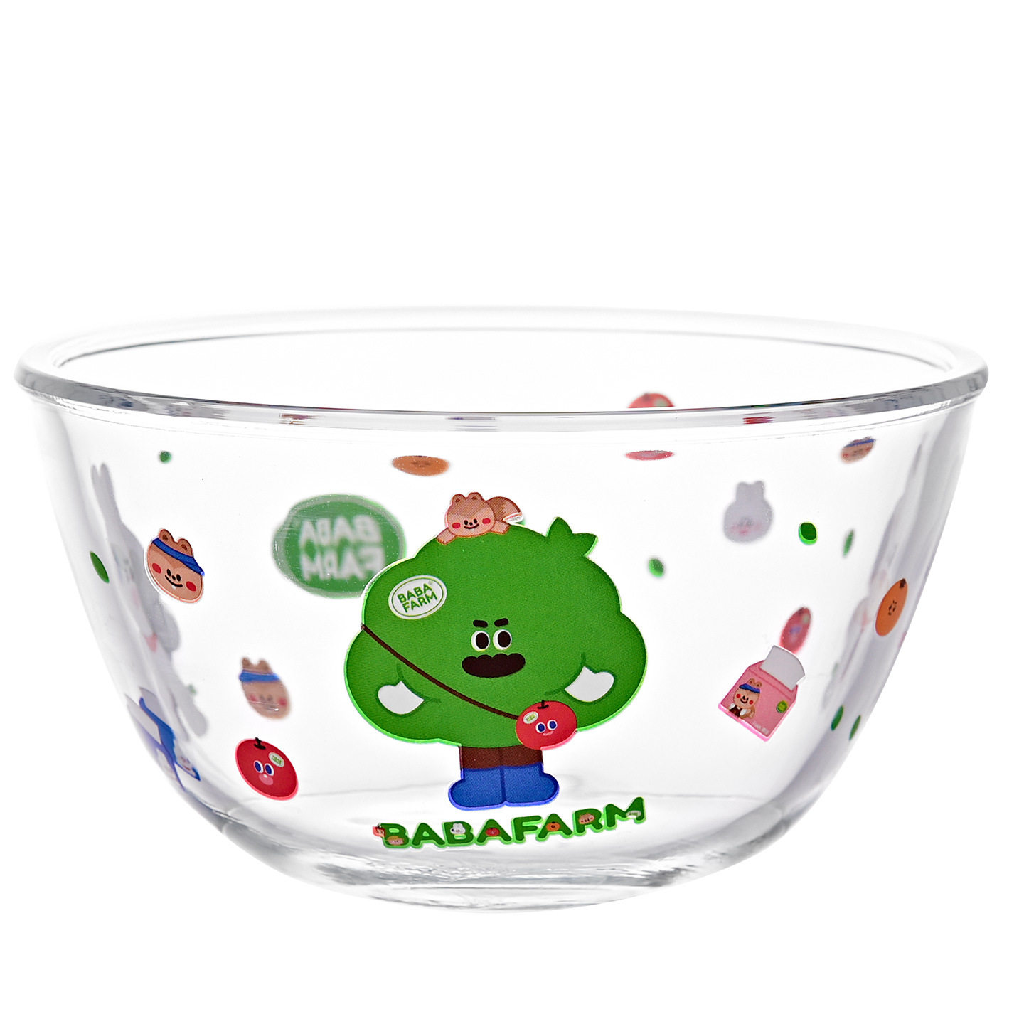 【芭芭农场】卡通透明玻璃碗耐高温家用水果沙高颜值ins风甜品碗