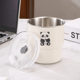 304 stainless steel coffee cup cartoon mug student portable straw water cup high appearance