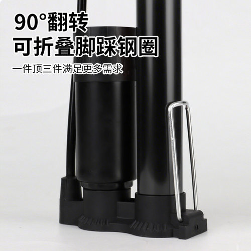 高压打气筒自行车家用通用便携电动电瓶摩托汽车篮球充气泵气压表 - 图2